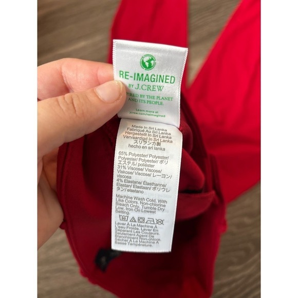 NWT J.Crew Tapered Straight Leg Trouser Pant Red Size 2 - Picture 2 of 7